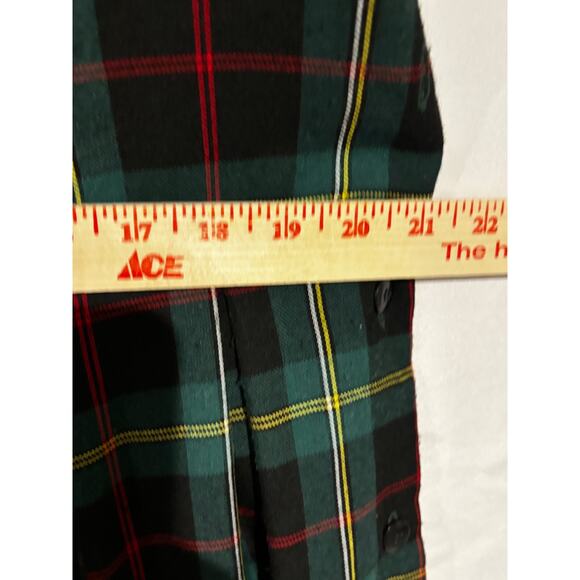 Vintage Hunts Point sz 14 Midi Plaid Dress Pinafore Romper Peasant witchy school - Picture 3 of 10